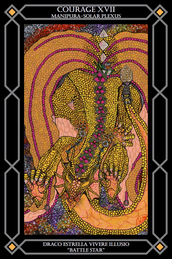 A picture of the tarot card, which is very colorful.